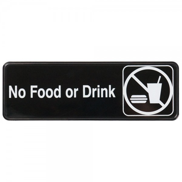 Winco SGN-333 No Food and Drink Information Sign, 3 x 9 Winco SGN-333 No Food and Drink Information Sign, 3 x 9