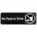 Winco SGN-333 No Food and Drink Information Sign, 3 x 9 Winco SGN-333 No Food and Drink Information Sign, 3 x 9