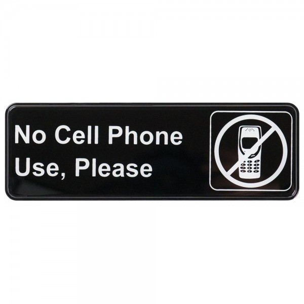 Winco SGN-334 No Cellphone Use, Please Information Sign, 3 x 9 Winco SGN-334 No Cellphone Use, Please Information Sign, 3 x 9