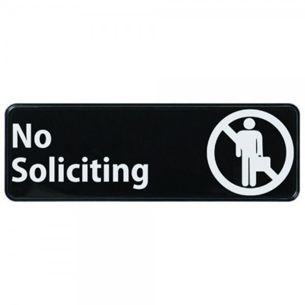 Winco SGN-336  No Soliciting  Information Sign, 3 x 9 Winco SGN-336  No Soliciting  Information Sign, 3 x 9