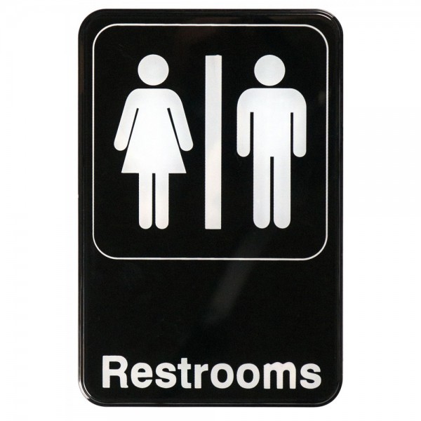 Winco SGN-603 Restrooms Information Sign, 6 x 9 Winco SGN-603 Restrooms Information Sign, 6 x 9