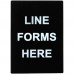 Winco SGN-803 Line Forms Here Stanchion Sign