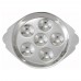 Winco SND-6 Stainless Steel 6 Hole Snail Dish