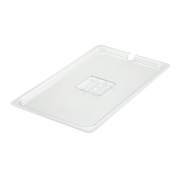 Winco SP7100C Full Size Clear Polycarbonate Slotted Food Pan Cover Winco SP7100C Full Size Clear Polycarbonate Slotted Food Pan Cover