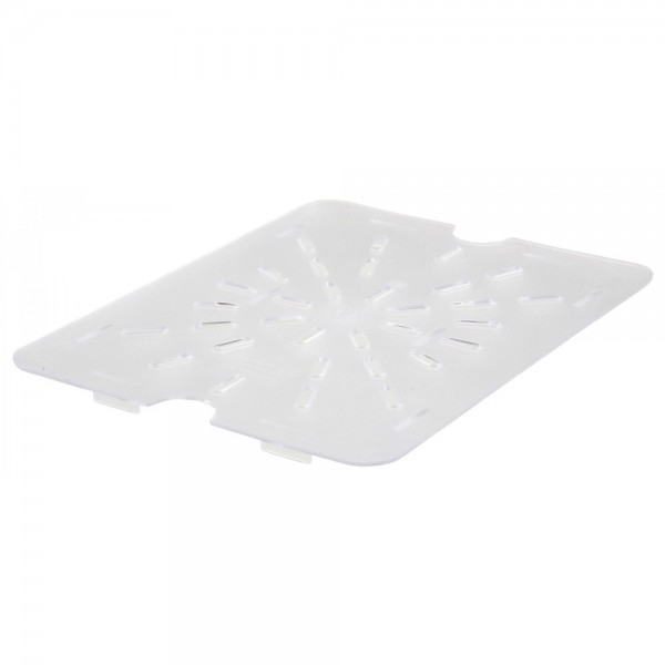 Winco SP72DS 1/2 Size Polycarbonate Drain Shelf Winco SP72DS 1/2 Size Polycarbonate Drain Shelf