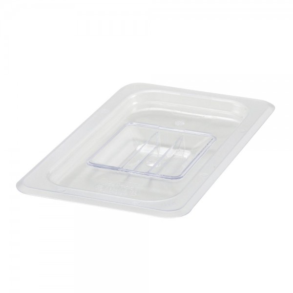 Winco SP7400S 1/4 Size Clear Polycarbonate Solid Food Pan Cover Winco SP7400S 1/4 Size Clear Polycarbonate Solid Food Pan Cover