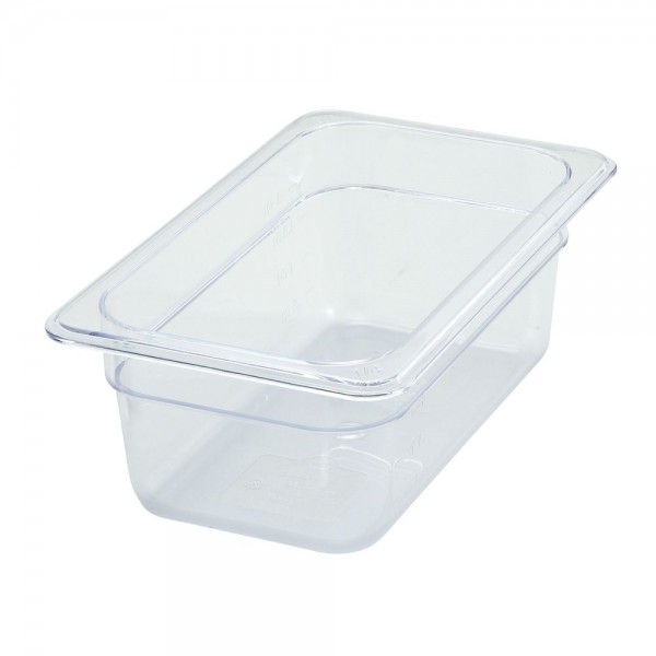 Winco SP7404 1/4 Size Clear Polycarbonate Food Pan, 3 1/2 Deep Winco SP7404 1/4 Size Clear Polycarbonate Food Pan, 3 1/2 Deep