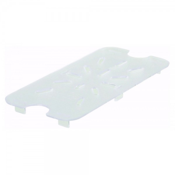 Winco SP74DS 1/4 Size Polycarbonate Drain Shelf Winco SP74DS 1/4 Size Polycarbonate Drain Shelf