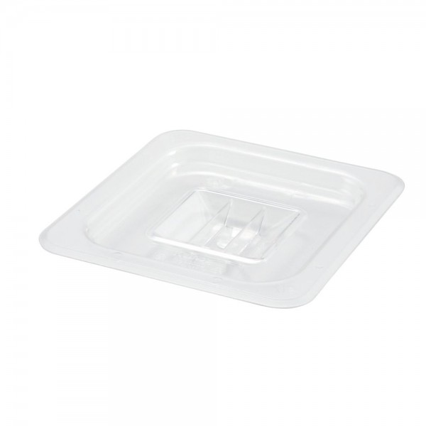 Winco SP7600S 1/6 Size Clear Polycarbonate Solid Food Pan Cover, plastic Winco SP7600S 1/6 Size Clear Polycarbonate Solid Food Pan Cover, plastic