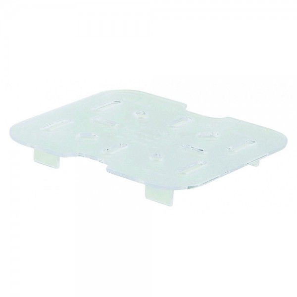 Winco SP76DS 1/6 Size Polycarbonate Drain Shelf Winco SP76DS 1/6 Size Polycarbonate Drain Shelf