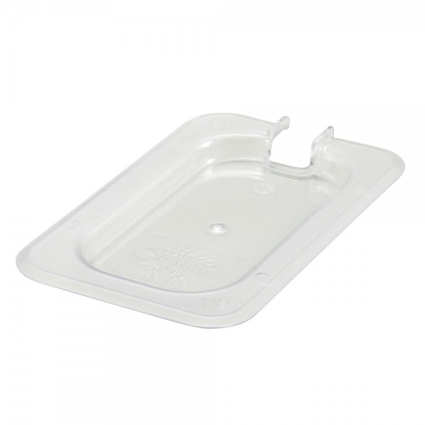 Winco SP7900C 1/9 Size Clear Polycarbonate Slotted Food Pan Cover Winco SP7900C 1/9 Size Clear Polycarbonate Slotted Food Pan Cover