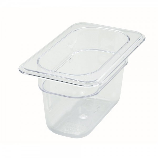 Winco SP7904 1/9 Size Clear Polycarbonate Food Pan, 3 1/2 Deep Winco SP7904 1/9 Size Clear Polycarbonate Food Pan, 3 1/2 Deep