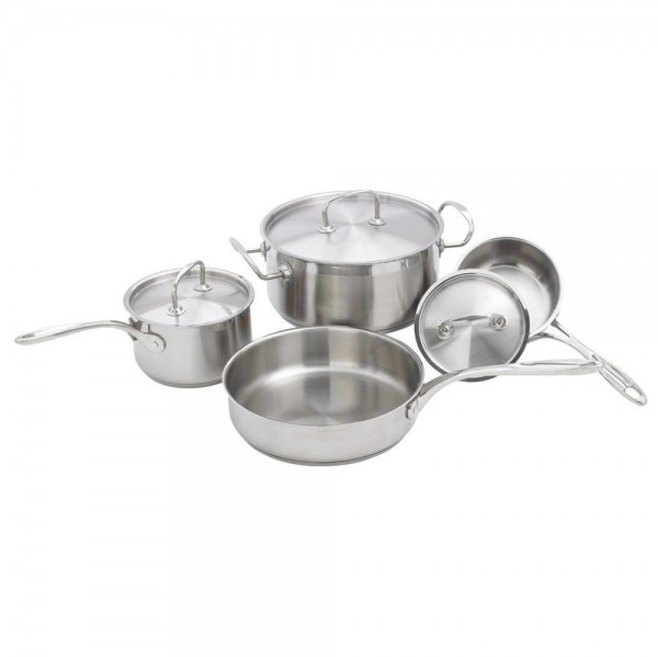 Winco SPC-7H Deluxe 7 Piece Stainless Steel Cookware Set Winco SPC-7H Deluxe 7 Piece Stainless Steel Cookware Set