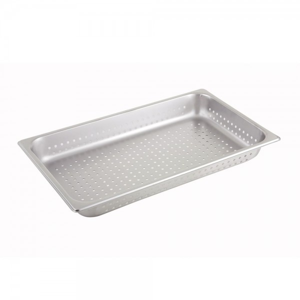 Winco SPJH-104PF 4 Deep Full Size Stainless Steel Perforated Steam Pan Winco SPJH-104PF 4 Deep Full Size Stainless Steel Perforated Steam Pan