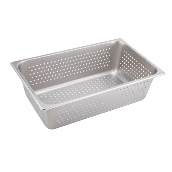 Winco SPJH-106PF 6 Deep Full Size Stainless Steel Perforated Steam Pan Winco SPJH-106PF 6 Deep Full Size Stainless Steel Perforated Steam Pan