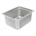 Winco SPJH-206PF 6 Deep Half Size Perforated Stainless Steel Steam Pan Winco SPJH-206PF 6 Deep Half Size Perforated Stainless Steel Steam Pan