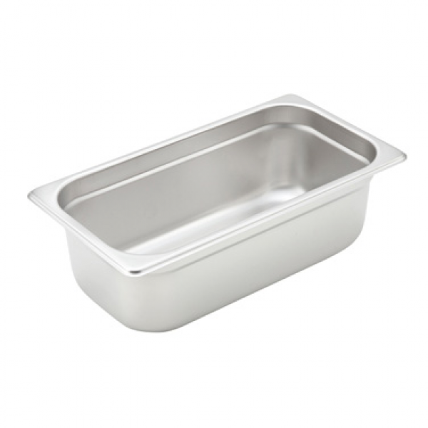 Winco SPJH-304 Anti-Jam Steam Pan - Third-Size 4 Deep 22 Gauge Stainless Steel Winco SPJH-304 Anti-Jam Steam Pan - Third-Size 4 Deep 22 Gauge Stainless Steel