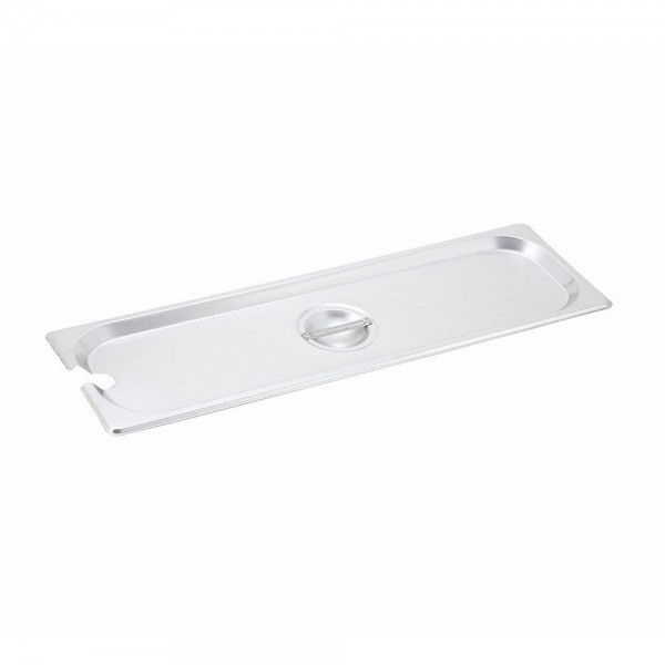 Winco SPJL-HCN Half Long Size Notched Steam Table Pan Cover Winco SPJL-HCN Half Long Size Notched Steam Table Pan Cover