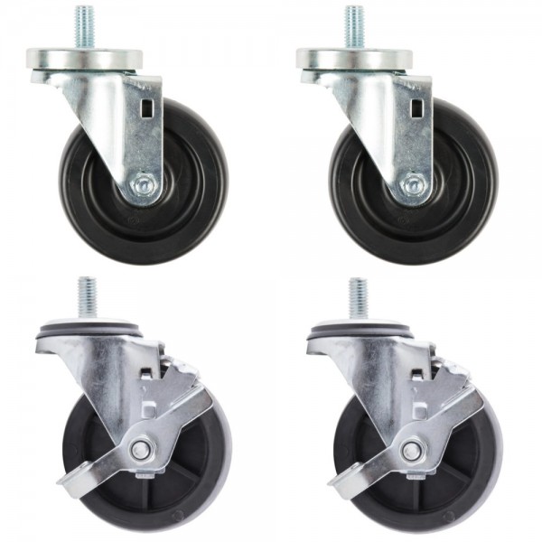 Turbo Air 4 Casters (2 with Brake) 1/2 Diameter & 13 TPI Turbo Air 4 Casters (2 with Brake) 1/2 Diameter & 13 TPI