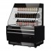 Turbo Air TBA37-50N-B 37 Black Low-Profile Horizontal Open Display Case w/ Glass Side Panels - 4 Cu. Ft.