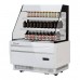 Turbo Air TBA49-50N-W 49 White Low-Profile Horizontal Open Display Case w/ Glass Side Panels - 6 Cu. Ft.