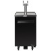 Turbo Air TBD-1SBD-N6 24 One Door Draft Beer Cooler Dispenser - 1 Tower, 2 Tap, Black