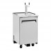 Turbo Air TBD-1SDD-N6 24 One Door Draft Beer Cooler Dispenser - 1 Tower, 2 Tap, S/S