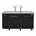 Turbo Air TBD-3SBD-N 69 Two Door Draft Beer Cooler Dispenser - 2 Tower, 4 Tap, Black