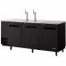 Turbo Air TBD-4SBD-N 90 Three Door Draft Beer Cooler Dispenser - 2 Tower, 4 Tap, Black