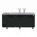 Turbo Air TCB-4SBD-N 90 Three Section One Sliding Countertop Door Club Top Beer Dispenser - 2 Towers, 4 Tap, Black