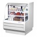 Turbo Air TCDD-48H-W-N 48 White Curved Glass High Profile Refrigerated Bakery Case - 2 Shelves