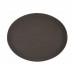 Winco TFG-2622N 27 Brown Oval Fiberglass Non-Skid Serving Tray