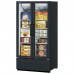 Turbo Air TGF-35SDHB-N Super Deluxe Series 39 Black Two Glass Swing Door Freezer Merchandiser - 31 Cu. Ft.