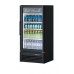 Turbo Air TGM-10SDB-N6 Super Deluxe Series 26 Glass Swing Door Black Merchandiser Refrigerator - 8 Cu. Ft.