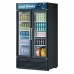 Turbo Air TGM-35SDB-N Super Deluxe Series 40 Two Glass Swing Door Black Merchandiser Refrigerator - 29 Cu. Ft.