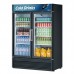 Turbo Air TGM-47SDB-N Super Deluxe Series 51 Two Glass Swing Door Black Merchandiser Refrigerator - 42 Cu. Ft.