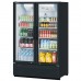 Turbo Air TGM-47SDHB-N Super Deluxe Series 51 Black Two Glass Swing Door Refrigerated Merchandiser - 44 Cu. Ft.