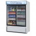 Turbo Air TGM-48R-N 56 Two Glass Sliding Door White Merchandiser Refrigerator - 44 Cu. Ft.