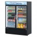 Turbo Air TGM-50RSB-N 56 Two Glass Swing Door Black Merchandiser Refrigerator - 44 Cu. Ft.