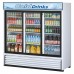 Turbo Air TGM-69R-N 78 Three Glass Sliding Door White Merchandiser Refrigerator - 58 Cu. Ft.