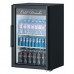 Turbo Air TGM-7SDB-N6 Super Deluxe Series 25 Glass Swing Door Countertop Black Merchandiser Refrigerator - 6 Cu. Ft.