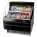 Turbo Air TOM-30SB-N 28 Horizontal Open Display Merchandiser, Slim Line, Black - 3 Shelves