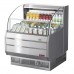 Turbo Air TOM-30SS-N 28 Slim-Profile Stainless Steel Horizontal Open Display Merchandiser w/ Glass Side Panels - 5 Cu. Ft.