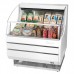 Turbo Air TOM-30SW-N 28 Horizontal Open Display Merchandiser, Slim Line, White - 3 Shelves