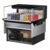 Turbo Air TOM-36L-UF-B-1SI-N 36 Low Profile Black Drop-In Horizontal Open Display Case w/ Glass Side Panel - 5 Cu. Ft.