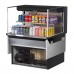 Turbo Air TOM-36L-UF-B-2SI-N 36 Low Profile Black Drop-In Horizontal 1 Shelf Open Display Case w/ Glass Side Panel - 8 Cu. Ft.