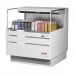 Turbo Air TOM-36L-UF-W-1S-N 35 Low Profile White Horizontal Open Display Case w/ Glass Side Panel - 5 Cu. Ft.