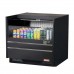 Turbo Air TOM-36UC-B-N 36 Low Profile Black Drop-In Horizontal Open Display Case w/ Solid Side Panel - 5 Cu. Ft.