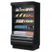 Turbo Air TOM-40B-SP-A-N 39 Full-Height Vertical Open Display Merchandiser w/ Black Interior, Mirrored Sides & Solid Side Panels - 14 Cu. Ft.