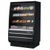 Turbo Air TOM-40MB-SP-A-N 39 Mid-Height Vertical Open Display Merchandiser w/ Black Interior, Mirrored Sides & Solid Side Panels - 9 Cu. Ft.